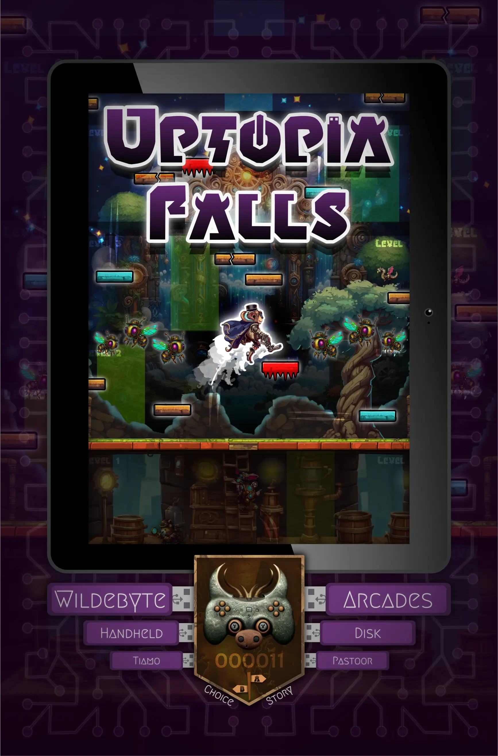 Header / Cover Image for 'Uptopia Falls (Wildebyte Arcades Diary)'