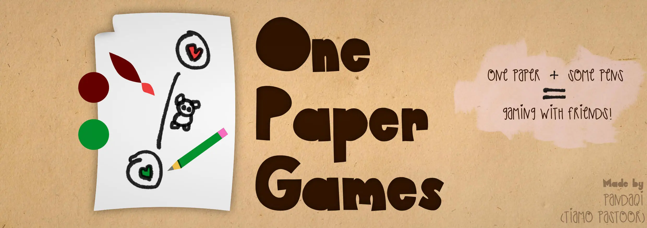 Header / Cover Image for 'One Paper Games'