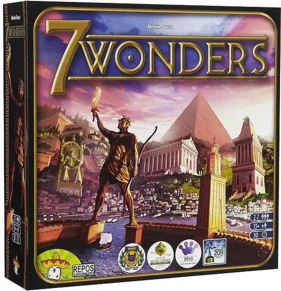 Header / Cover Image for 'Spelrecensie: 7 Wonders (Asmodee; 2010)'